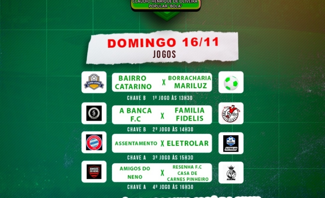 Terceira rodada do Campeonato Municipal de Futebol Suíço Claudio Henrique de Oliveira - popula...