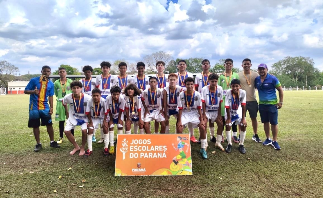 Sub-14 do Dom Bosco de Mariluz ficou em primeiro lugar no JEPS Bom de Bola Fase Macrorregional 