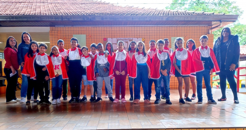 Alunos da Escola Laudelino Rosa de Mello participaram de ações do Projeto Justiça e Cidadania se aprende na Escola