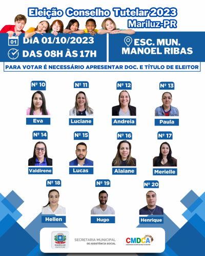 Candidatos ao Conselho Tutelar 2023