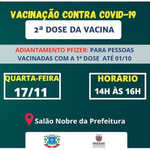 Vacinação contra a Covid-19 antecipação da vacina Pfizer