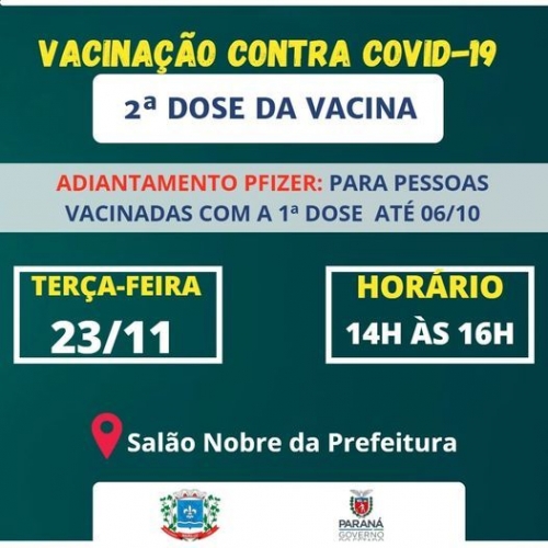 Vacinação contra a Covid-19 antecipação da vacina Pfizer