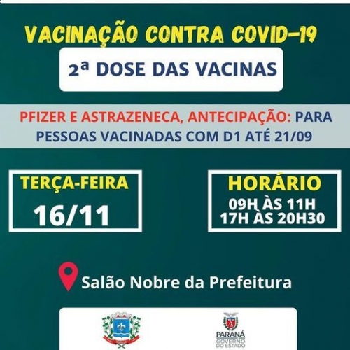 vacinação contra a Covid-19 antecipação da segunda dose vacinas Pfizer e AstraZeneca