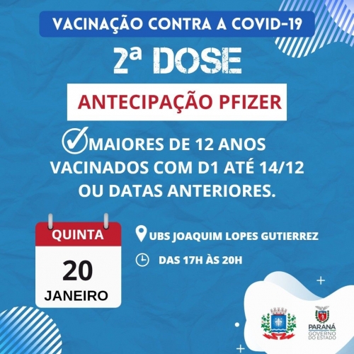 Antecipação da Segunda Dose Pfizer