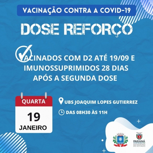 Vacinação contra a Covid-19 - 3ª Dose 