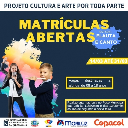 Comunicado importante da Divisão Municipal de Cultura