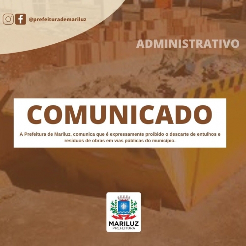 Alerta da Prefeitura Municipal de Mariluz