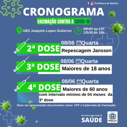 Cronograma de vacinação contra a Covid-19