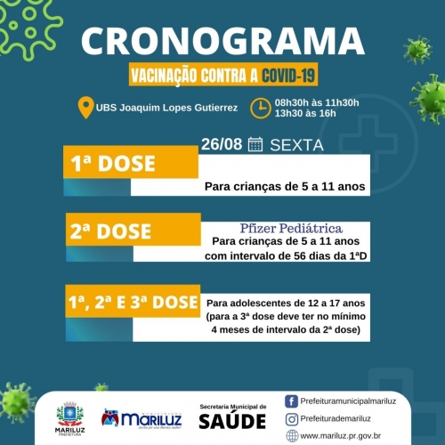 Vacinação contra a Covid-19 em nosso Município