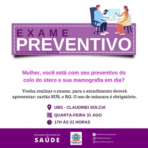 Arrastão de Preventivo para mulheres de Mariluz