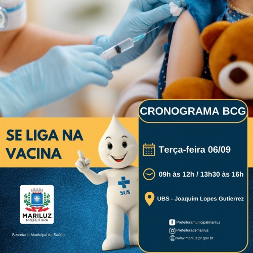 Cronograma de vacinação BCG