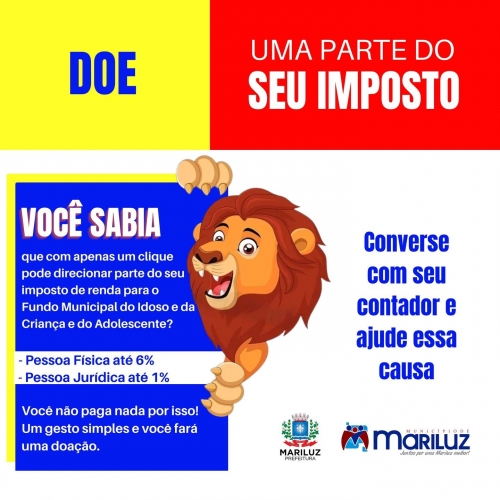 Doe uma parte do seu Imposto de Renda 