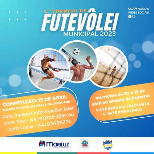 1° Torneio de Futevôlei categorias: iniciante e intermediário