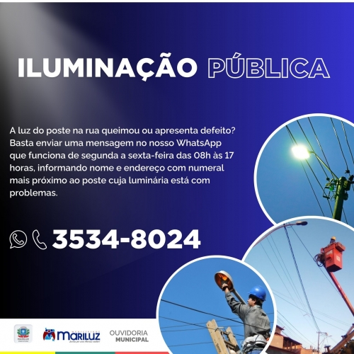 A Luz do poste na rua queimou ou apresenta defeito?