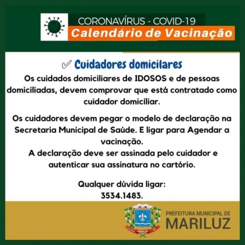 Vacinação para cuidadores de idosos