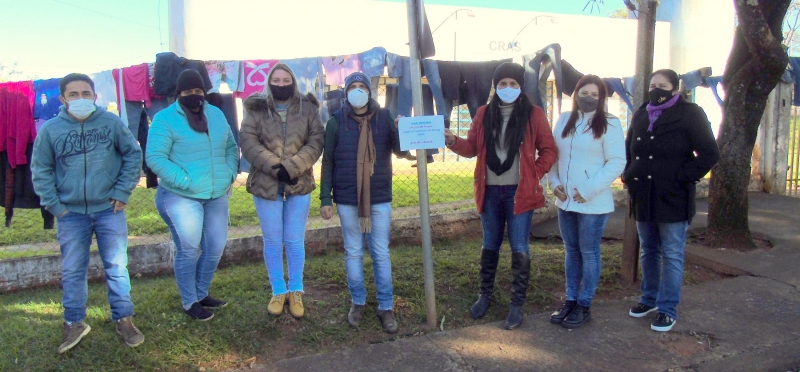 Secretaria de Ação Social de Mariluz em parceria com o CRAS, CREAS e Conselho Tutelar estão promovendo o Varal Solidário