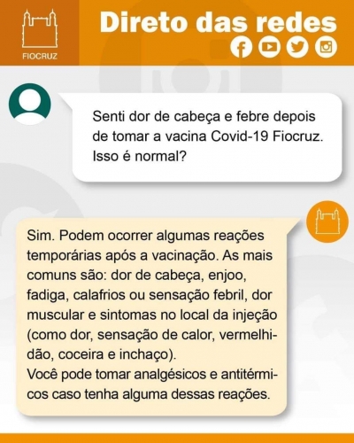 Informação sobre a vacinação contra a Covid-19