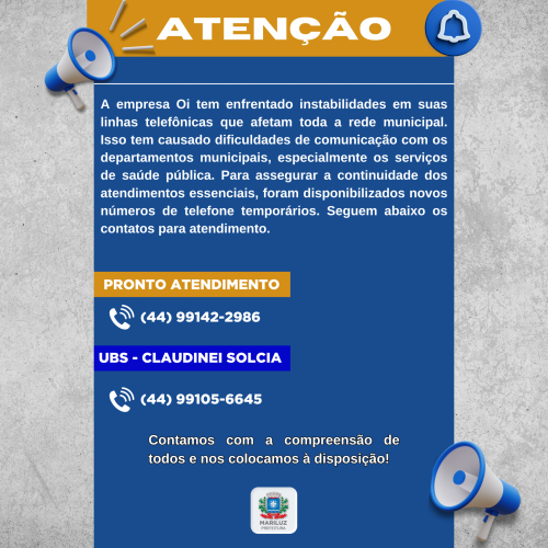 Telefones de emergência temporariamento 