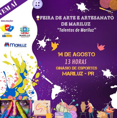 Vem ai! A 1ª Feira de Artes e Artesanatos de Mariluz “Talentos de Mariluz