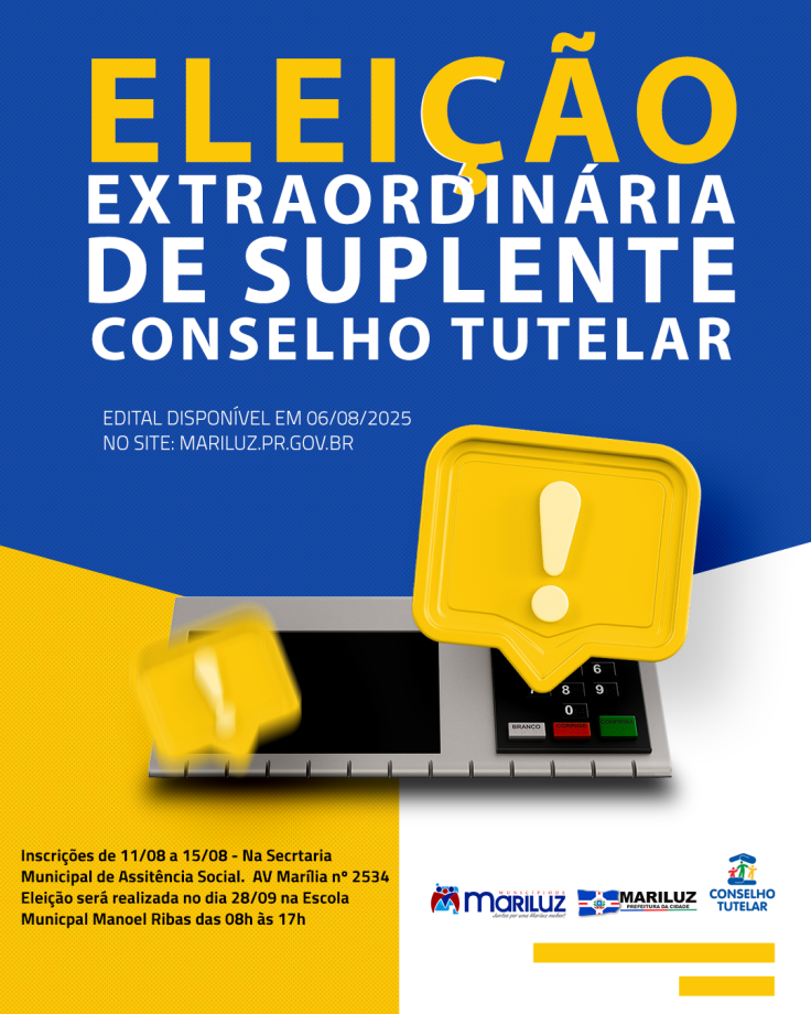  Eleição Extraordinária para Suplente do Conselho Tutelar em Mariluz