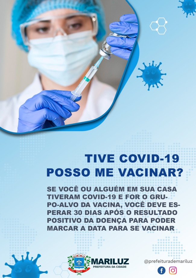 Atenção! comunicado referente a vacinação contra a Covid-19 