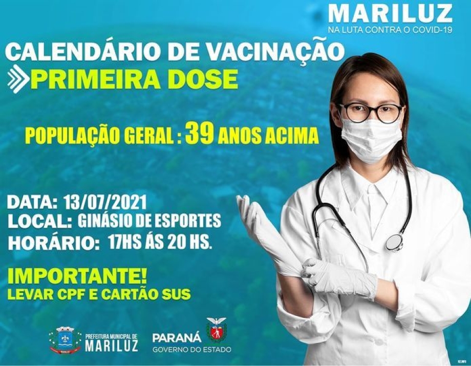 Atenção! Calendário de Vacinação contra a Covid-19