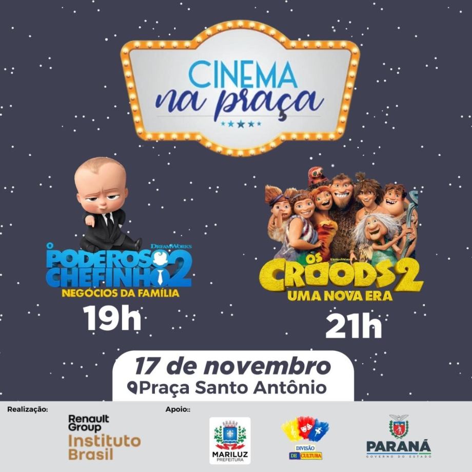 Cinema na Praça em Mariluz