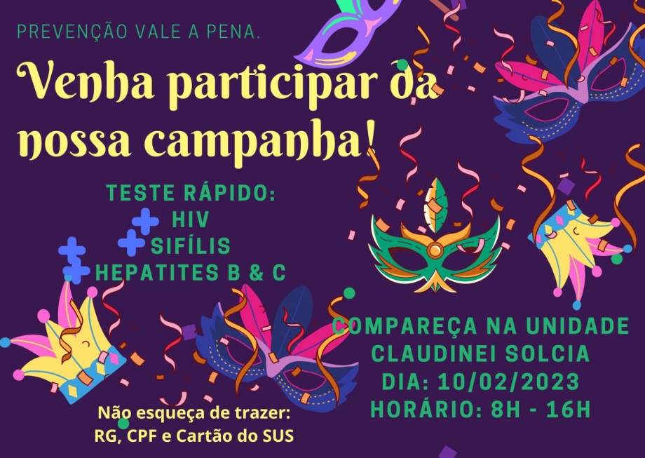 Teste rápido HIV, Sífilis, Hepatite B e C