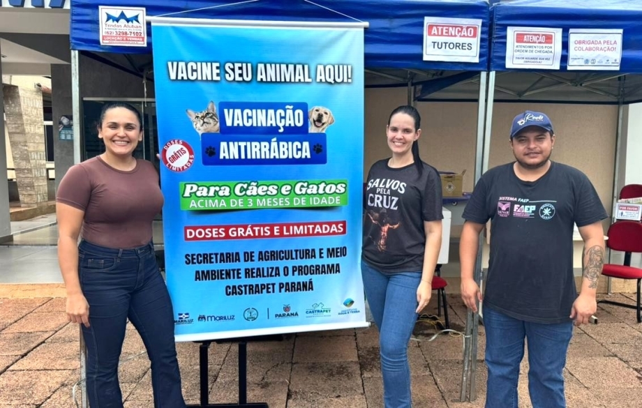 Mariluz realizou vacinação antirrábica gratuita para cães e gatos, a ação fez parte do Programa CastraPet