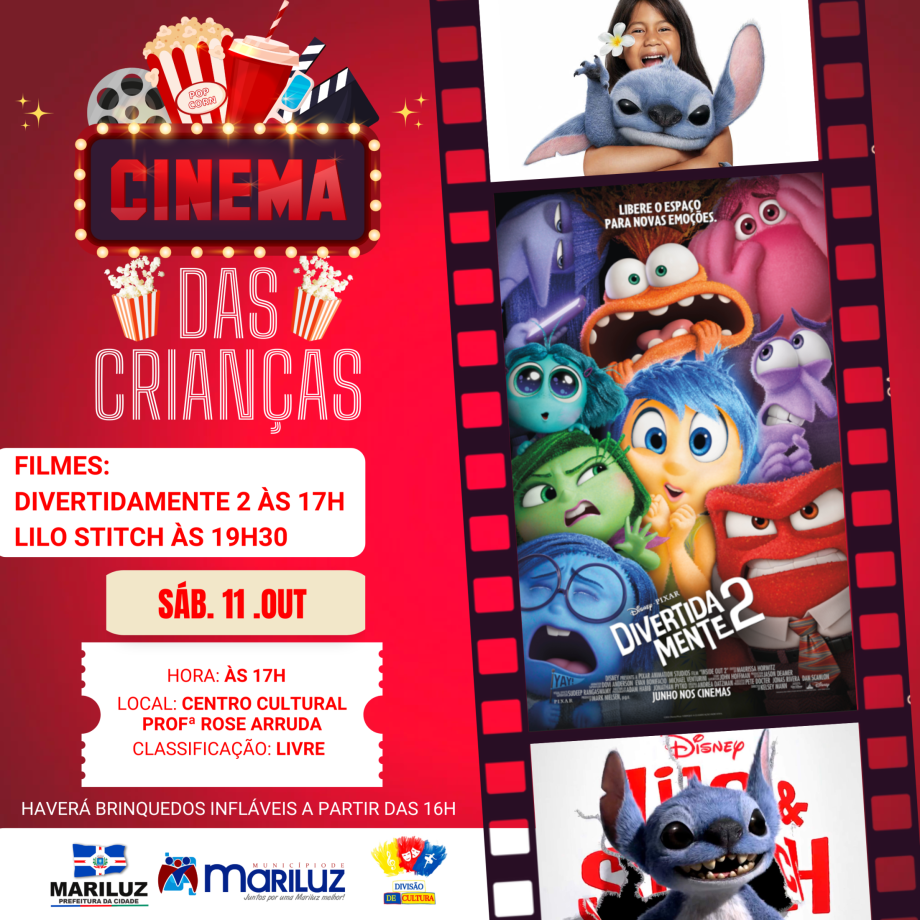 Cinema das Crianças – Uma Tarde de Diversão em Mariluz