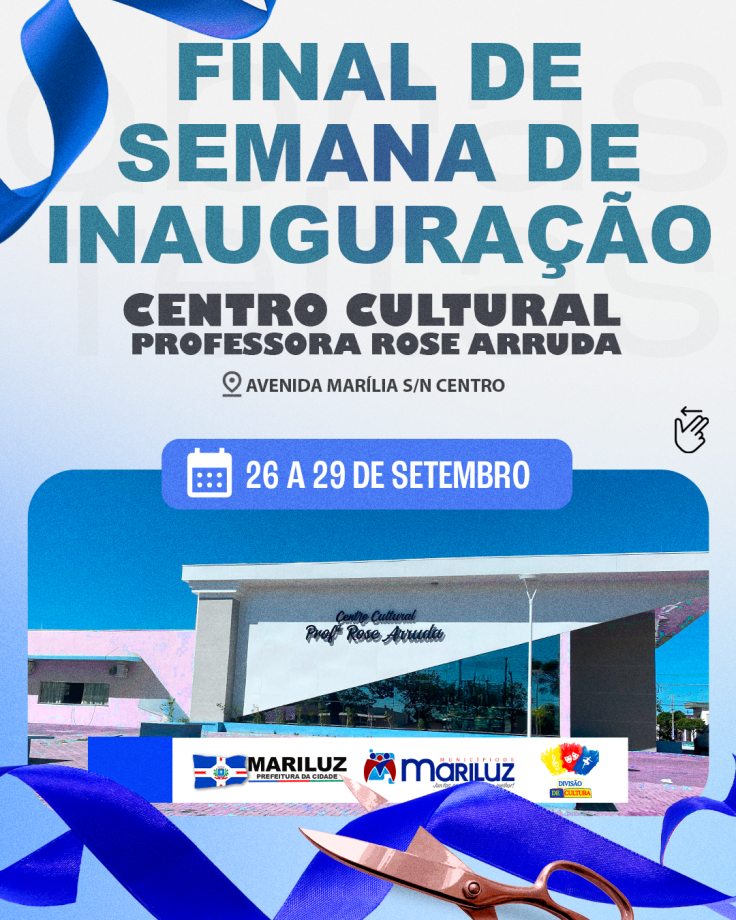  Convite Especial de Inauguração Centro Cultural 