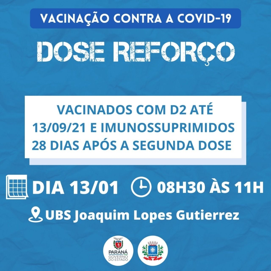 Vacinação contra a Covid-19 - 3ª Dose 