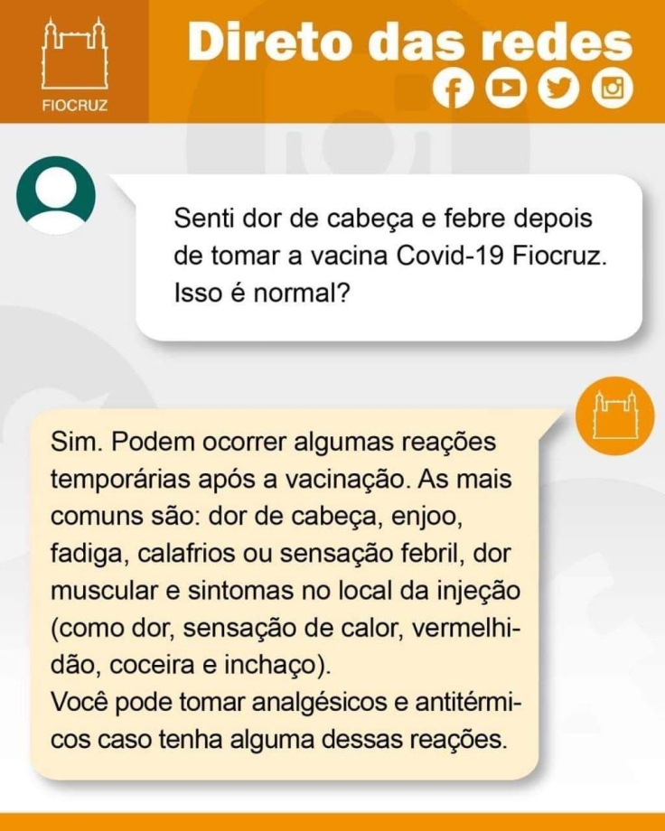 Informação sobre a vacinação contra a Covid-19
