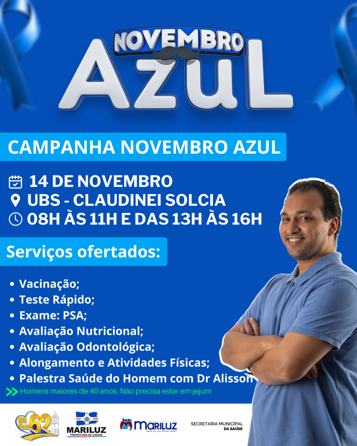 Mês para eles: Novembro Azul 14 de novembro 