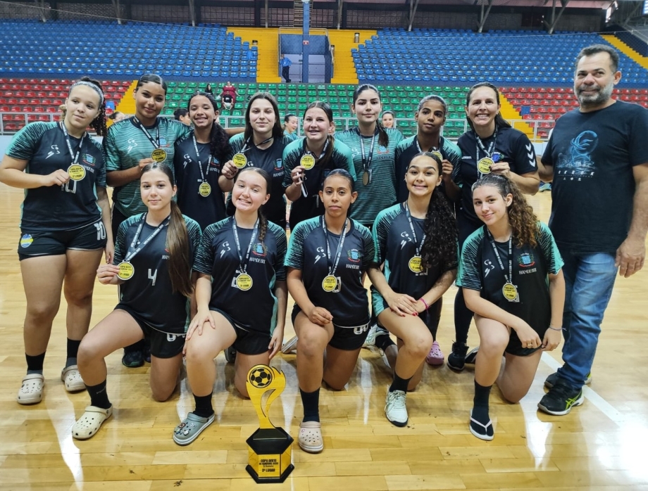 Vice-campeãs da Copa Oeste de Handebol