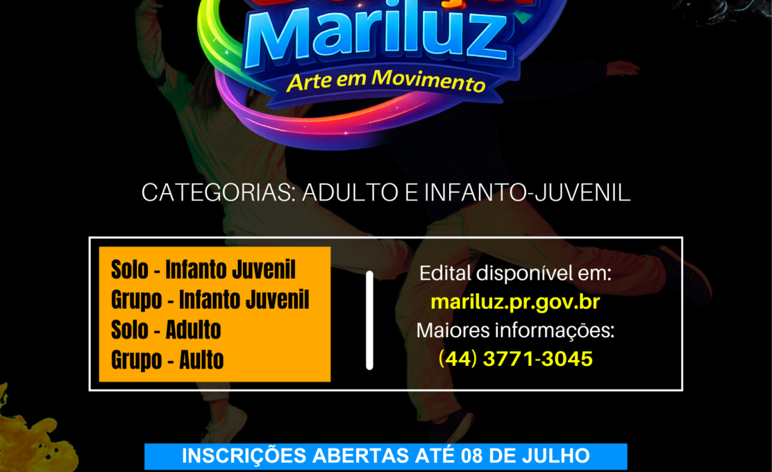 A arte e o movimento estão de volta - EDITAL ABERTO