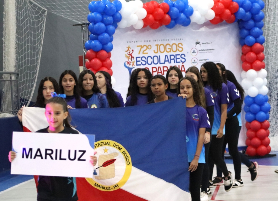 Mariluz abriu o 72º Jogos Escolares do Paraná 2026 – Fase Regional com grande participação do público