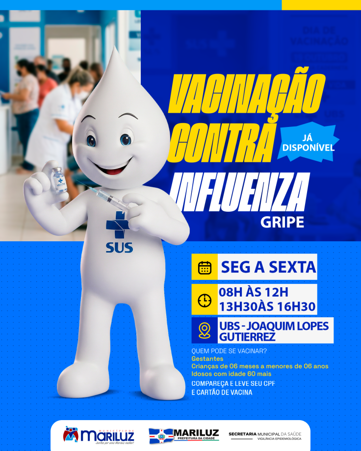 Saúde pública reforça campanha de imunização contra a gripe 